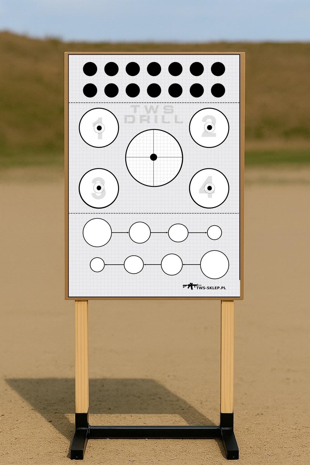 Papierowe tarcze taktyczne do treningu drill na stojaku