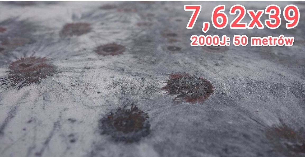 Skutki trafienia w gong strzelecki Hardox 550 z ak47