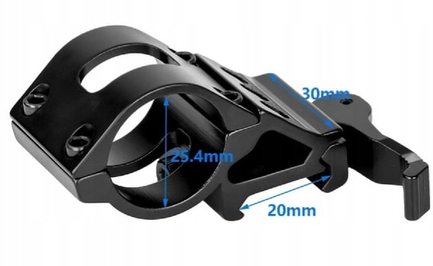 szybki montaż, uchwyt latarki, laseru qd na szynę picatinny wymiary szybki montaż, uchwyt latarki, laseru qd na szynę picatinny