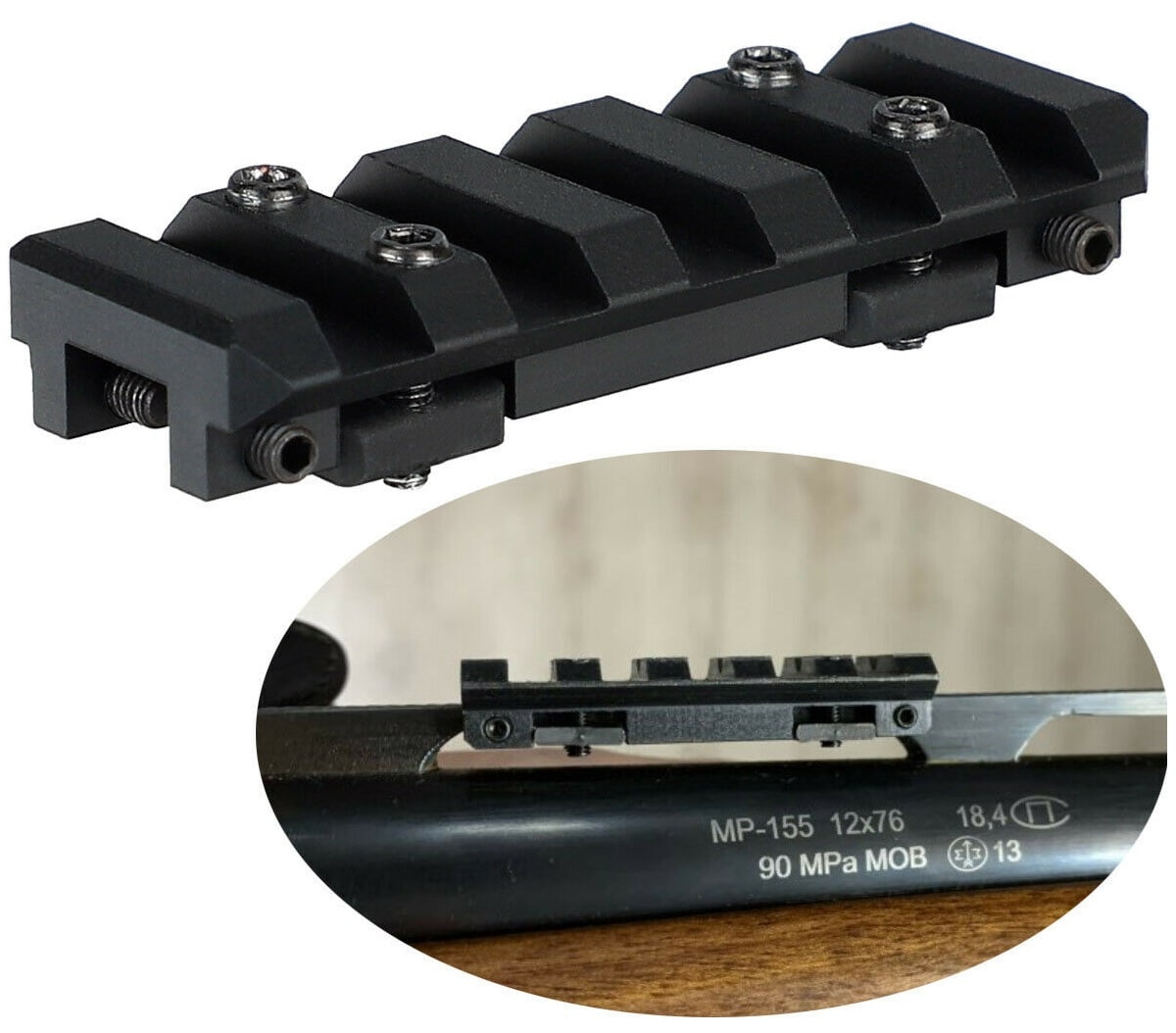 Montaż, szyna Picatinny, RIS do strzelb: IZH-27, MR-153155, MP-233, TOZ-120, MTs21-12, TOZ-84.