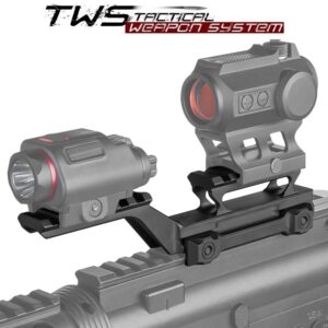 montaż kolimatora szyna hydra v2 - widok na ar15