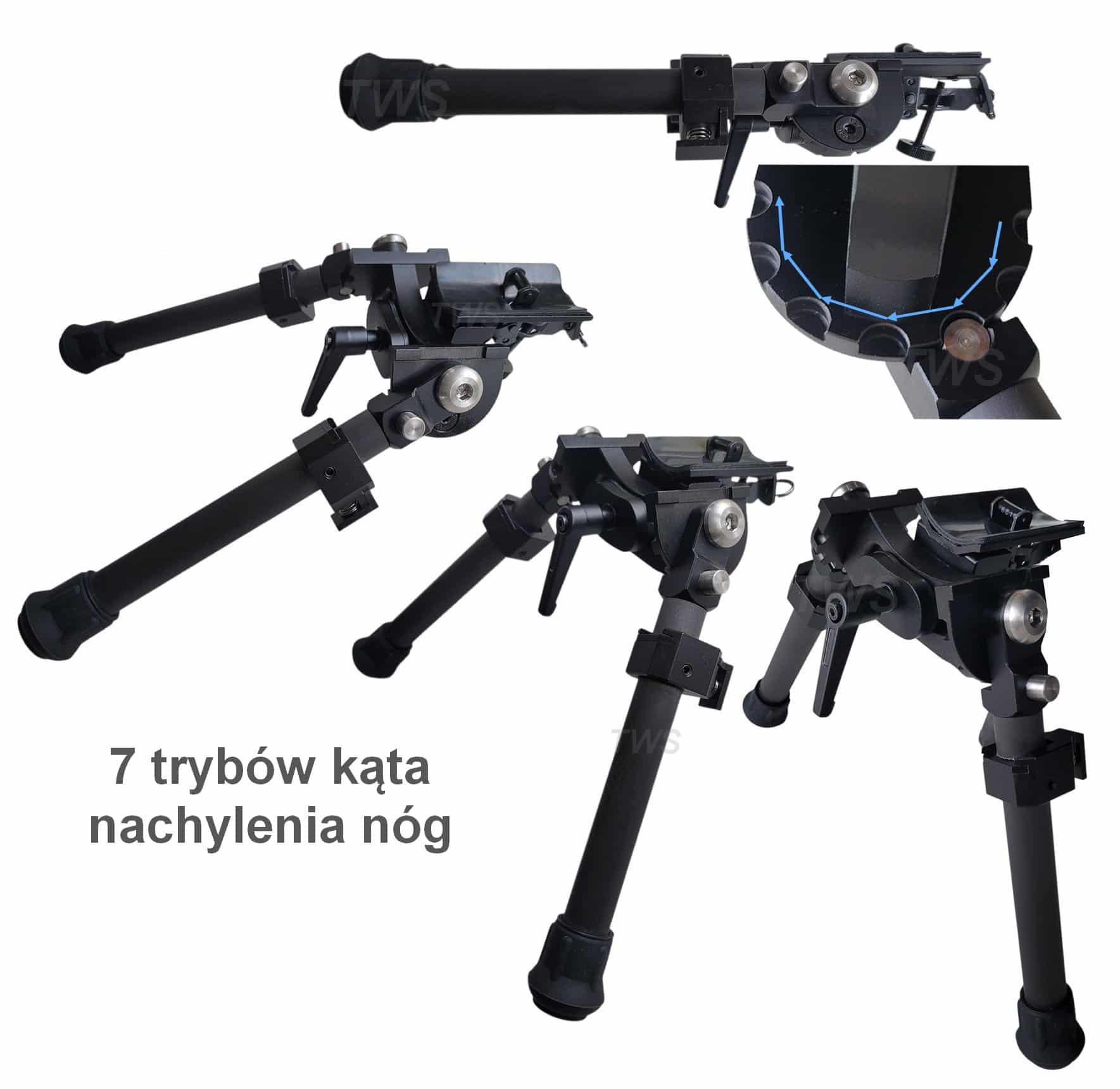 funkcja nachylenia kąta nóg bipodu Venox