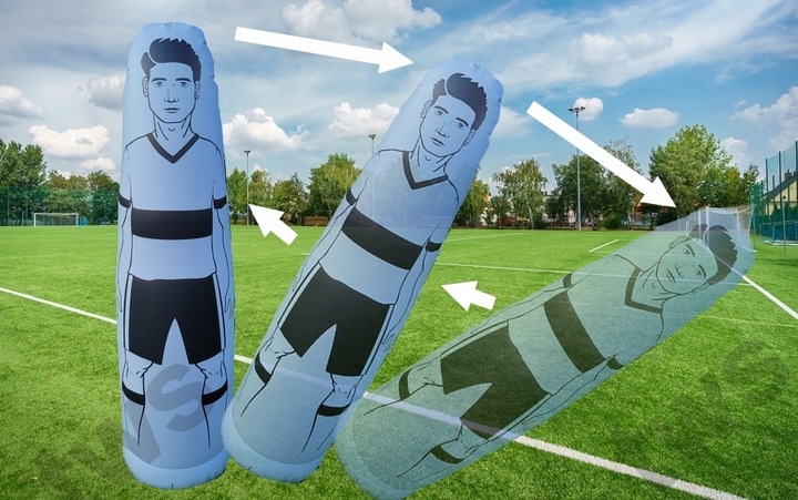 nadmuchiwany piłkarz i bramkarz - funkcja samowstawania