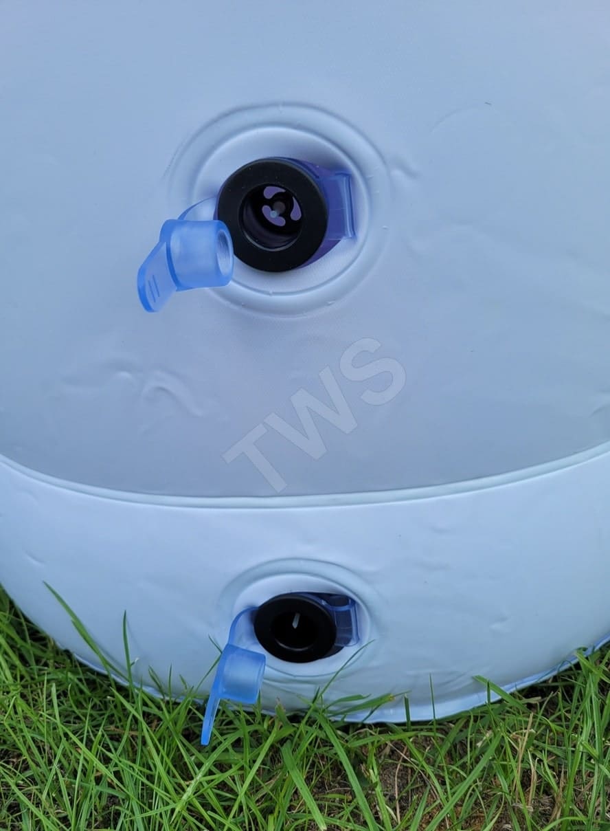 Dmuchany mur treningowy - widok na wentyle