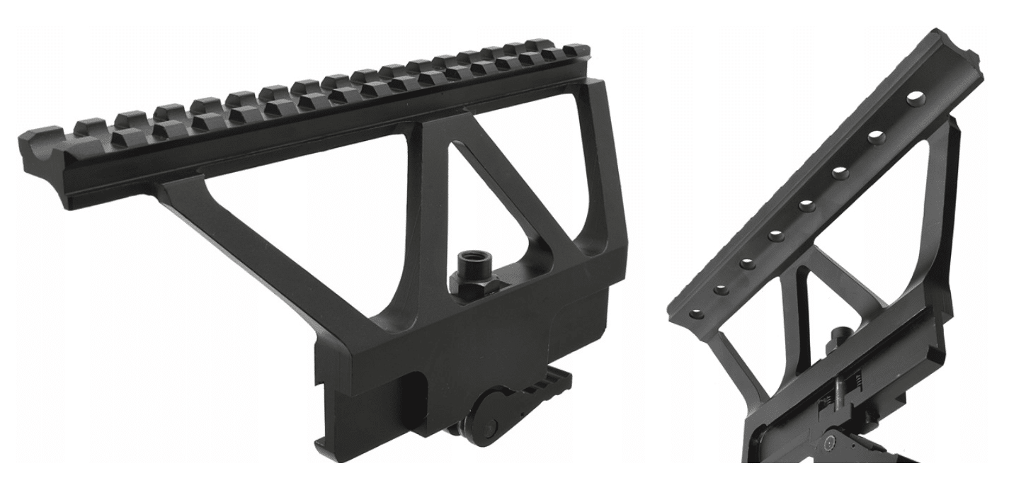 montaż boczny ak47 jaskółczy ogon z dźwignią szybkiego montażu QD