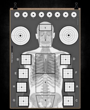 Tarcza sylwetkowa Zombie, szkielet RTG - produkcja TWS