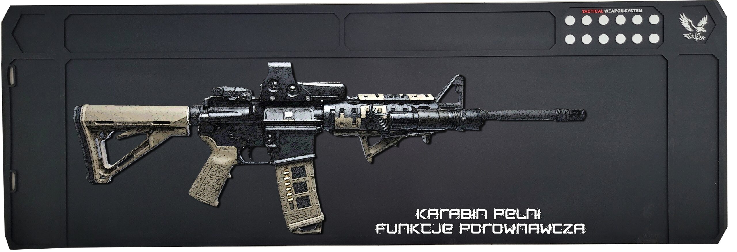 mata do konserwacji broni długiej z magnesami - czyszczenie karabinu AR15