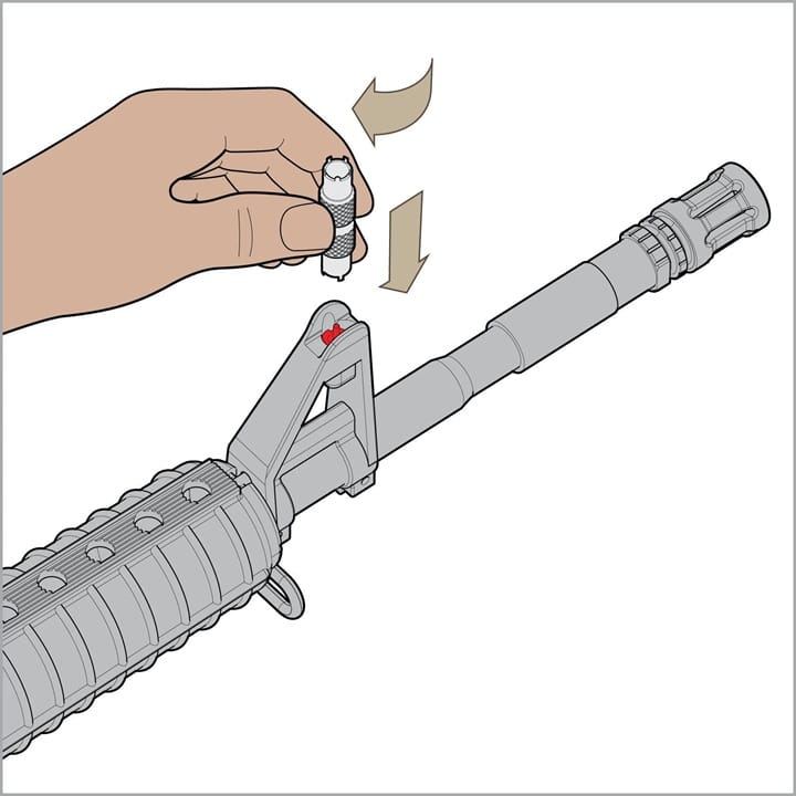 przyrzad do ustawiania muszki w ar-15, m-4: instrukcja
