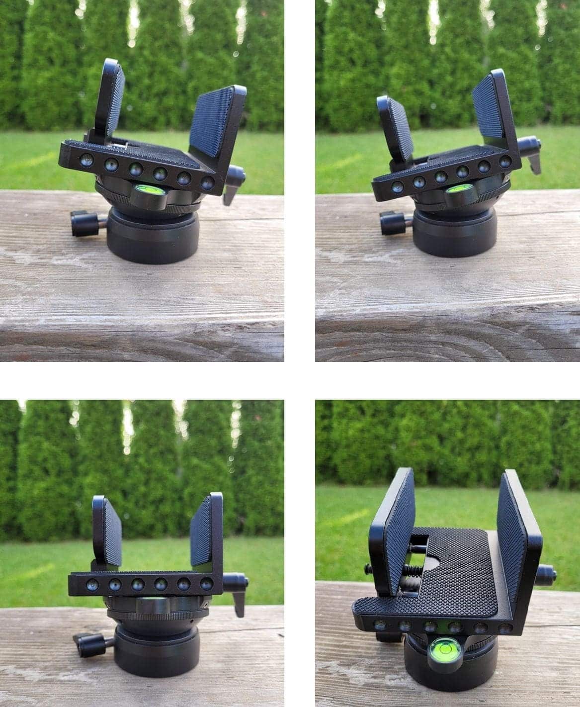 Wspornik pod pastorał myśliwski – głowica pływająca – widok front Wspornik pod pastorał myśliwski – głowica pływająca – widok front