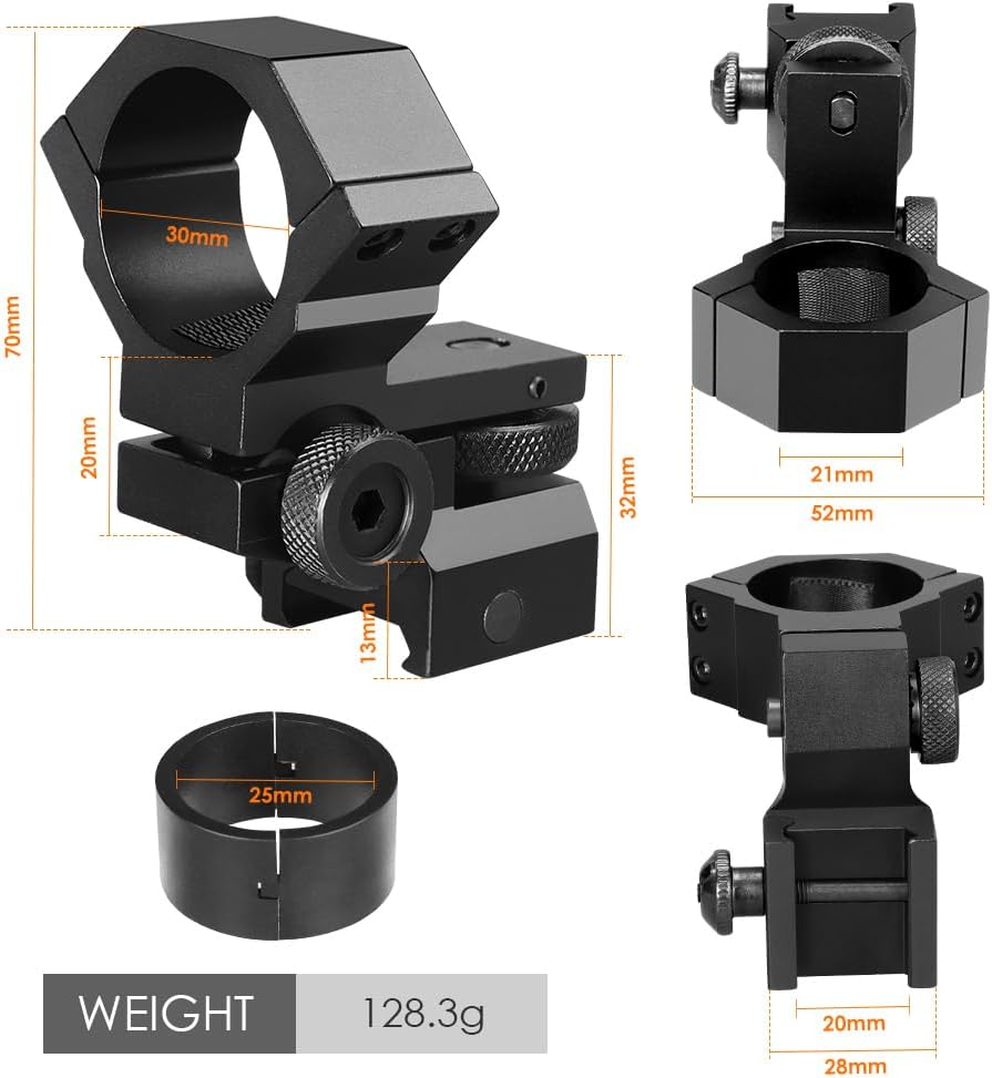 Regulowany montaż iluminatora IR - wymiary