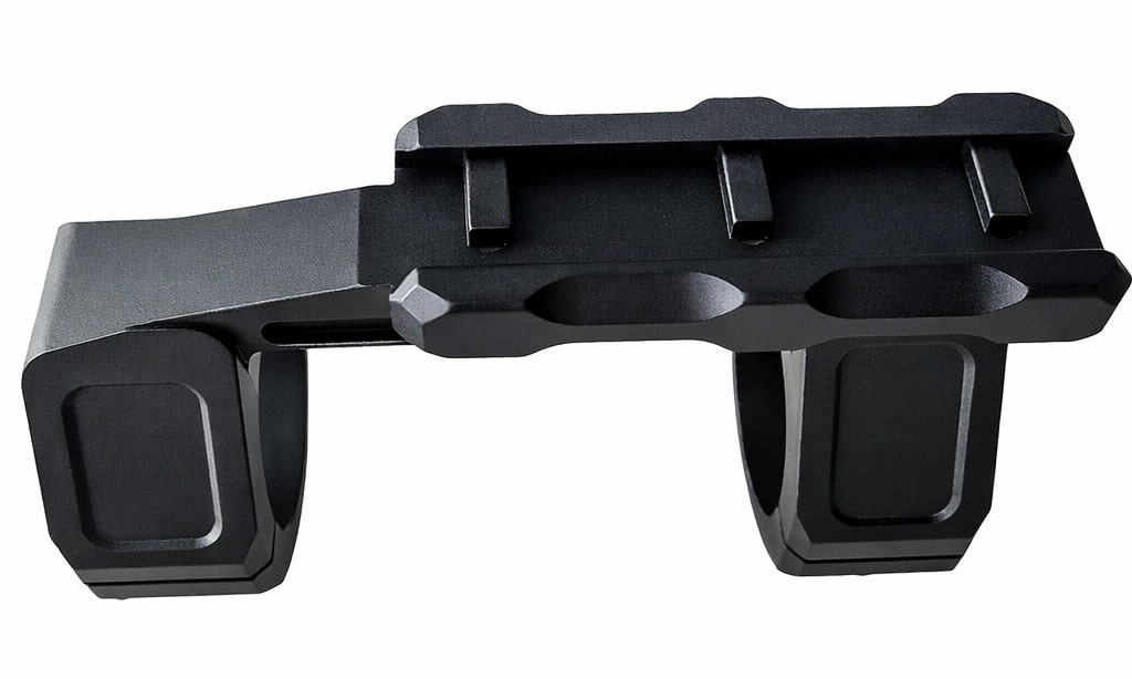 Montaż Vortex 34mm na szynę picatinny - widok na kołki stopujące