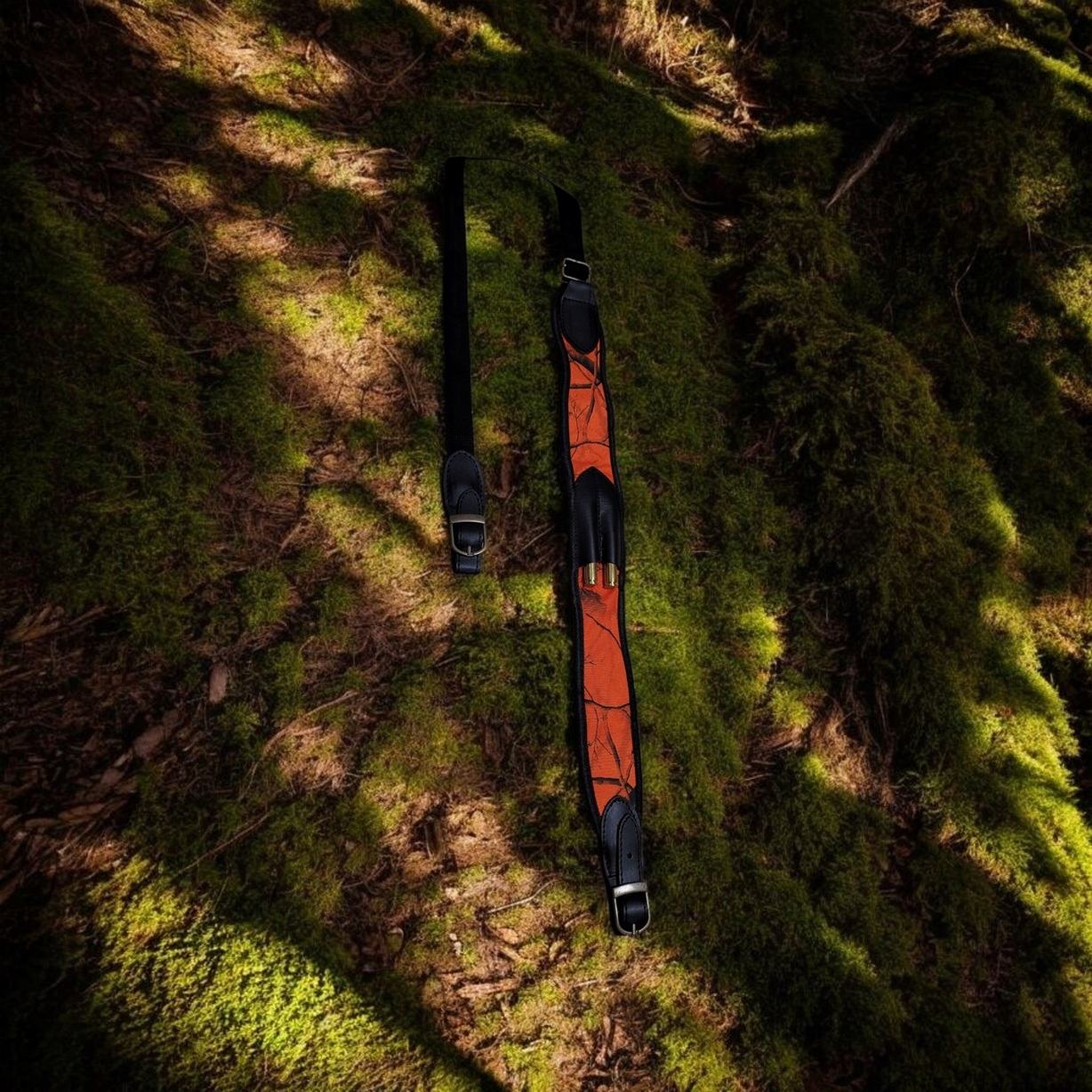 Pas nośny na ramię do broni myśliwskiej w kolorze pomarańczowym