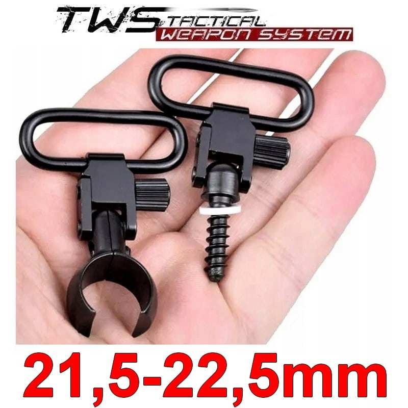 Zestaw bączków stalowych z obejmą na lufę do strzelb Hatsan, Iż, Baikal