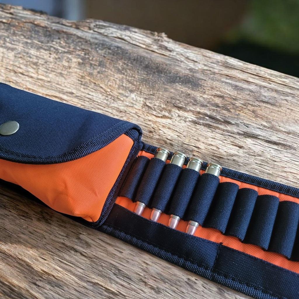 ładownica myśliwska pas do sztucera: 308, 30-06 z nabojami Ładownica na amunicję do sztucera kal. .308 i .30-06 na pasie myśliwskim