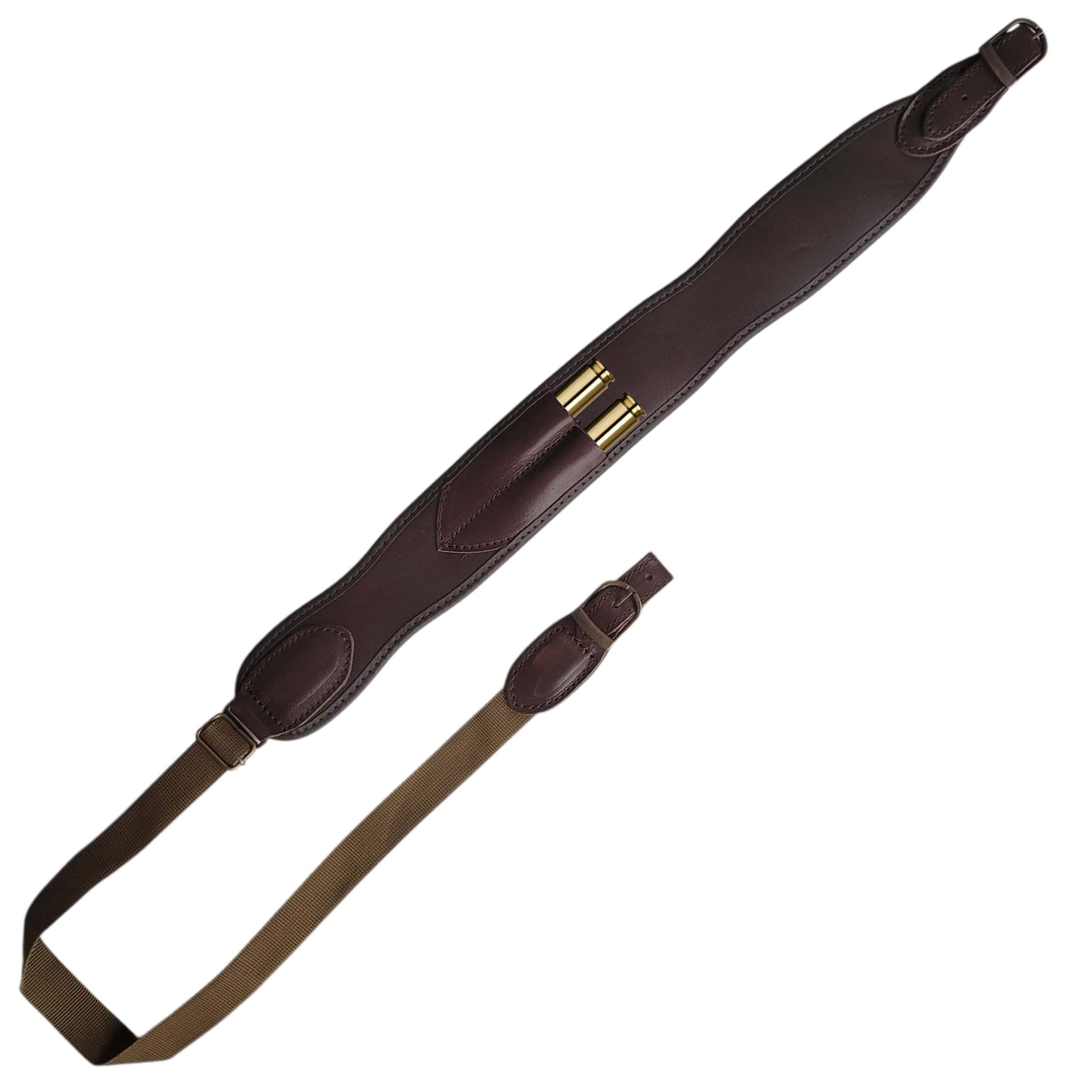 pas myśliwski do sztucera z ładownicą na amunicje Pas myśliwski do sztucera z ładownicą na amunicję – widok rozciągniętego pasa