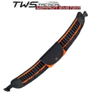 Pas myśliwski do broni i sztucera z ładownicą na amunicję na biodro, z kieszonką