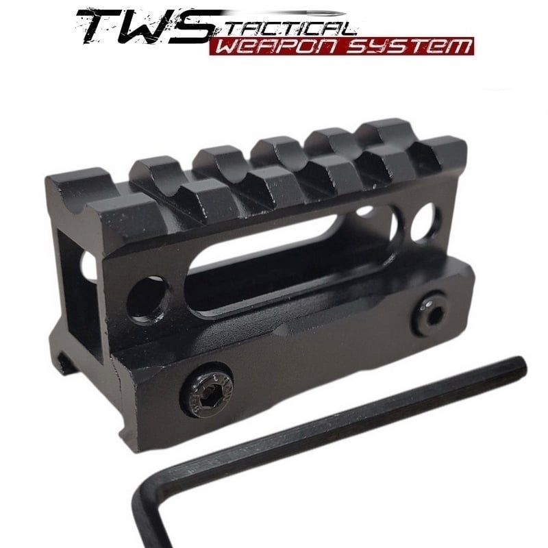 Montaż podwyższający kolimator szyna Picatinny RIS – widok boczny