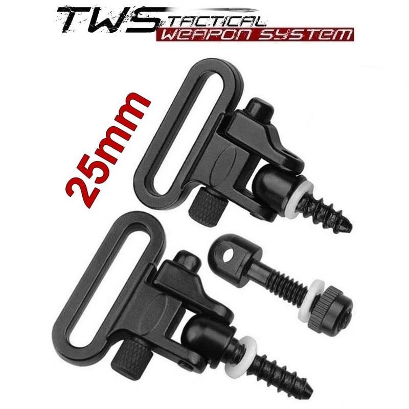 Bączki do pasa nosnego broni myśliwskiej: 25mm,1 cal, wkręty