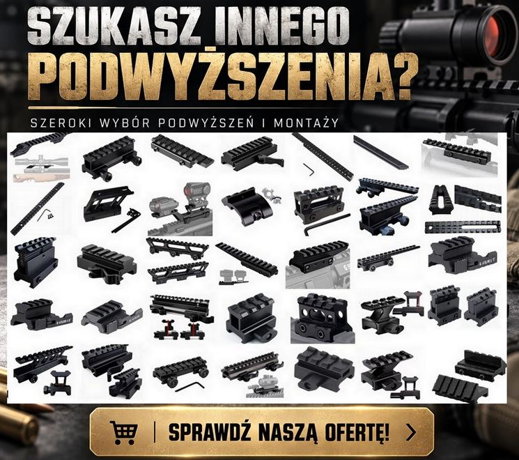 Risery do kolimatorów, podwyższenia szyn picatinny, ris oraz weaver- oferta