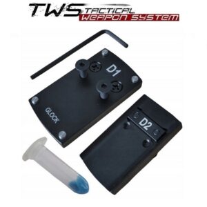 Płytka montażowa na szczerbinkę do Glock 17,19,21 do kolimatorów Docter Noblex