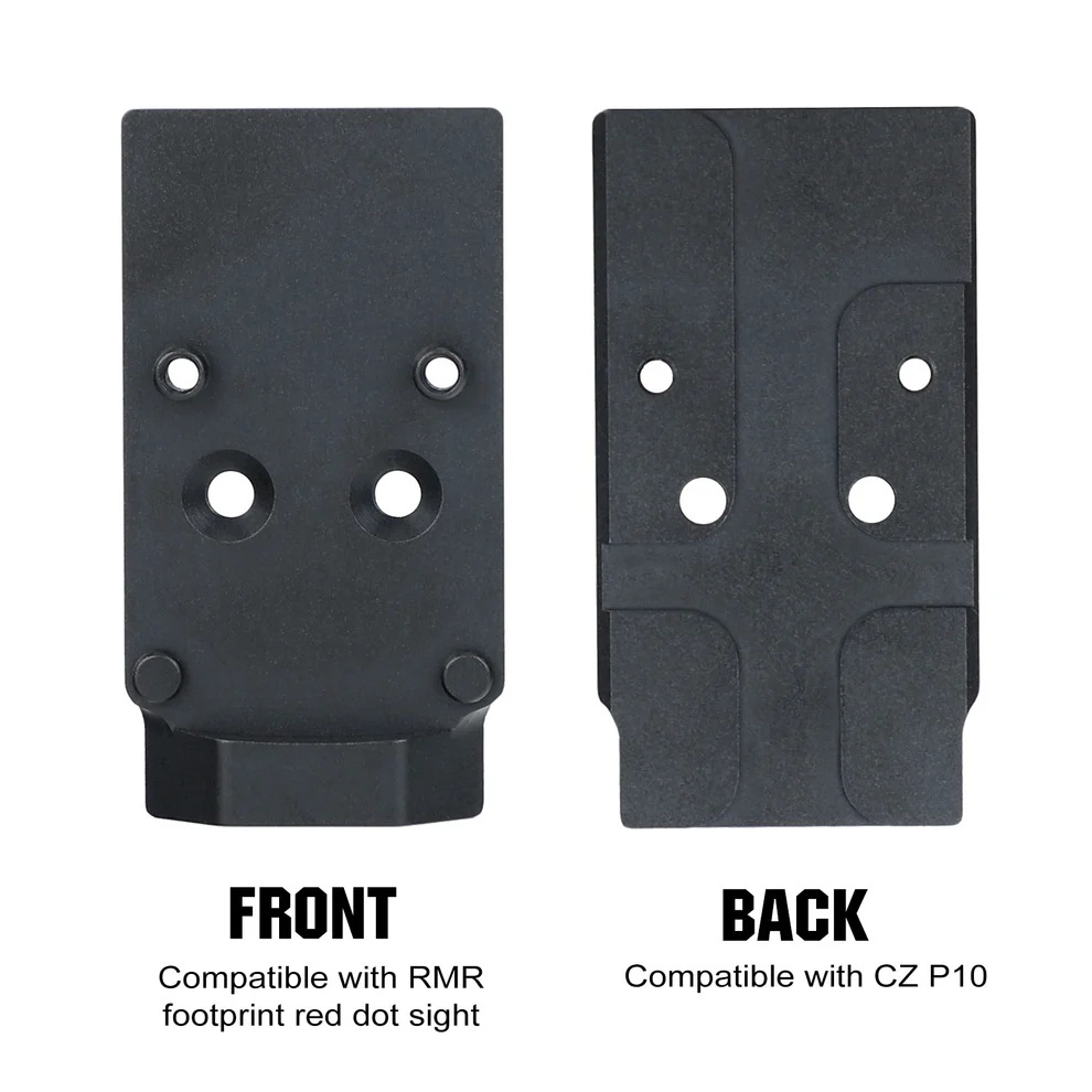 Płytka montażowa RMR SRO do CZ P-10 – widok przód i tył