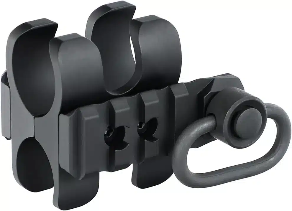 Szyna Picatinny do strzelby mossberg 12GA - widok z boku na ucho "wciśnij kropka"