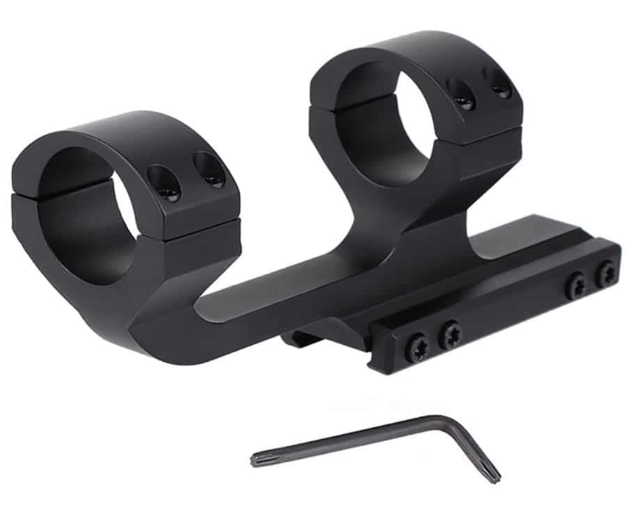 Montaż do lunety 1 cal/ AR15 na szynę picatinny - widok zestawu z kluczem