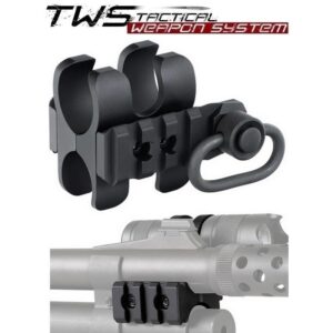 Barrel Clamp: szyną picatinny na lufę - widok na strzelbie 12GA