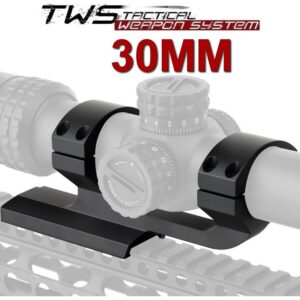 Montaż lunety 30mm na szynę Picatinny, RIS - widok na karabinie AR15