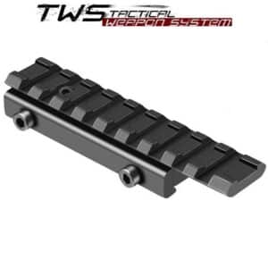 Adapter do wiatrówki z szyny 11mm na szynę 20mm/ picatinny: widok z boku