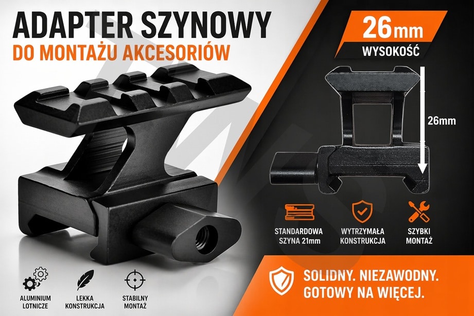Podwyższenie szyny picatinny, ris pod kolimator: cechy produkty