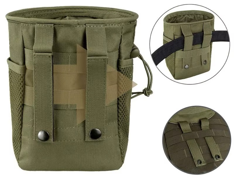 Torba zrzutowa khaki z zapięciem Molle oraz uchwytem na pas