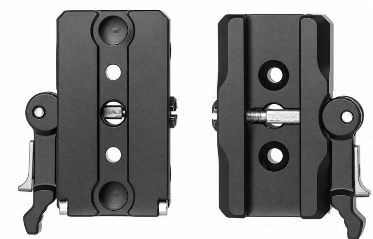 adapter Picatinny RIS 20 mm do Arca-Swiss z szybkozłączką QD: widok z dwóch stron