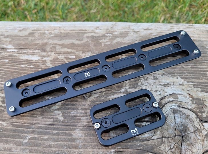 Porównanie szyn ARCA Swiss M-LOK 60 mm i 200 mm – adaptery montażowe do bipodu i trójnogu