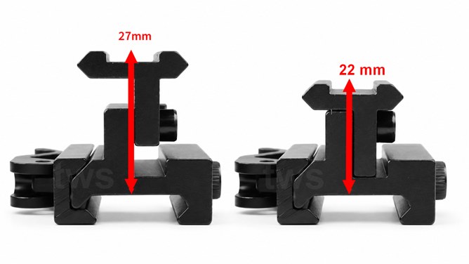 Riser kolimatora: regulowana wysokość 22-27mm